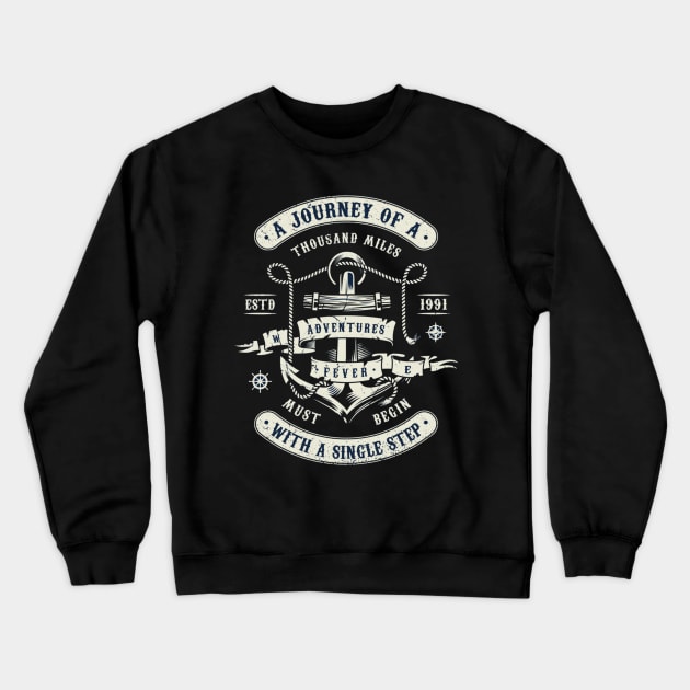A journey of a thousand miles Crewneck Sweatshirt by RamsApparel08